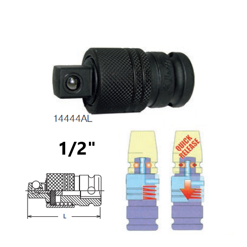 SKI - สกี จำหน่ายสินค้าหลากหลาย และคุณภาพดี | KOKEN 14444AL ข้อต่อลม ปลดล็อคทันใจ 1/2นิ้ว-55mm.